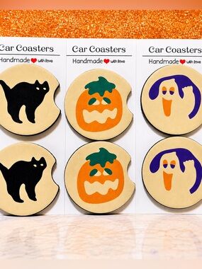 halloween nostalgic cookies car coaster